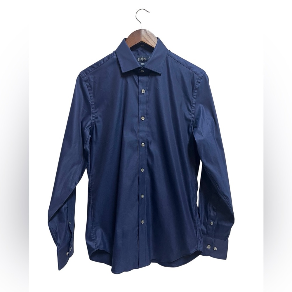 J.Crew Slim Bowery performance stretch dress shirt with spread collar Ultramarin - Picture 2 of 5